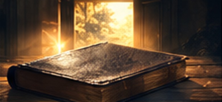 Bíblia sobre a mesa com luz entrando pela janela
